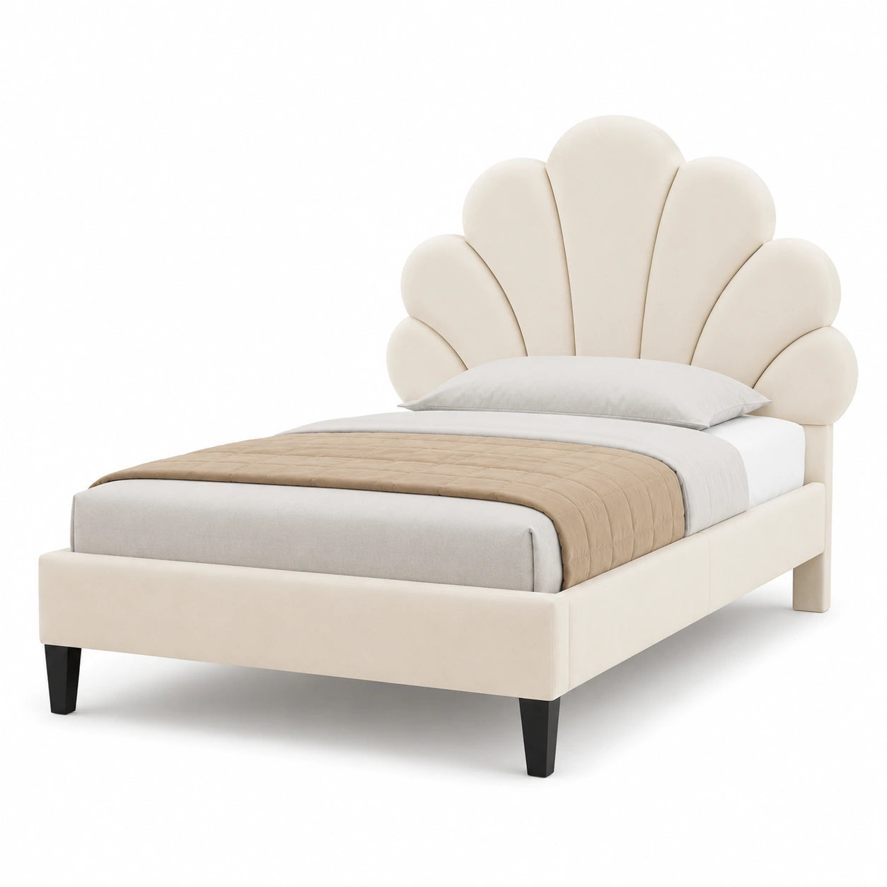 lit-rembourre-enfant-90x200-avec-tete-de-lit-fleur-et-sommier-a-lattes-velours-beige-qxtzfh7291ga